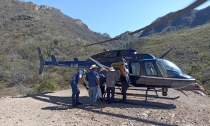 Para recibir atención médica Trasladan vía aérea a anciano
