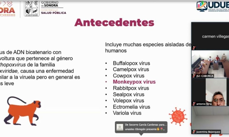 Salud Sonora capacita a personal médico y de la salud ante viruela símica y su manejo