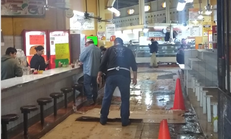 Por antigüedad del edificio Se “gotea” el Mercado Municipal
