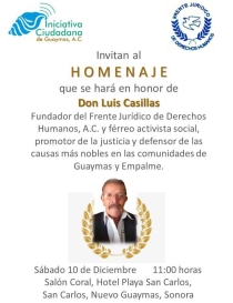 El esfuerzo de Luis Alonso Casillas Romo será reconocido.