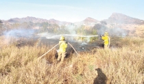 EN SECTOR INDEPENDENCIA  Sofocan incendio en predio