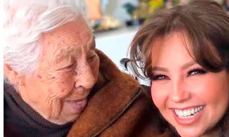 Muere abuelita de Thalía y Laura Zapata, Eva Mange Márquez, a los 104 años