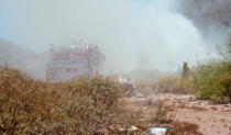 A ESPALDAS DE CRUZ ROJA  Se incendia predio