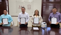 AYUNTAMIENTO DE GUAYMAS Y SEC  Firman convenio para brindar certeza jurídica a terrenos escolares