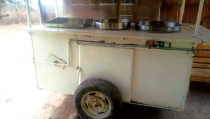 EN GUAYMAS NORTE  Dañan carreta expendedora de tacos