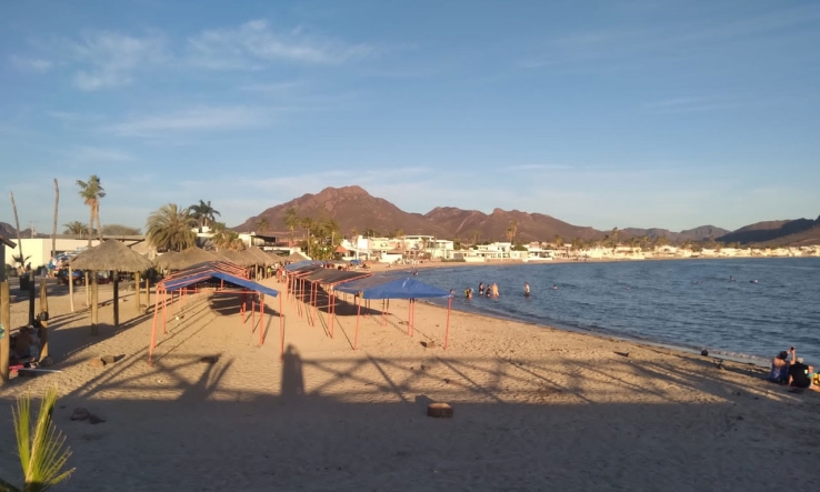 Baja afluencia de bañistas en Miramar