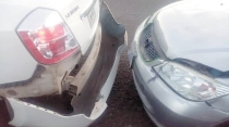 EN LA CALZADA Se registra choque por alcance