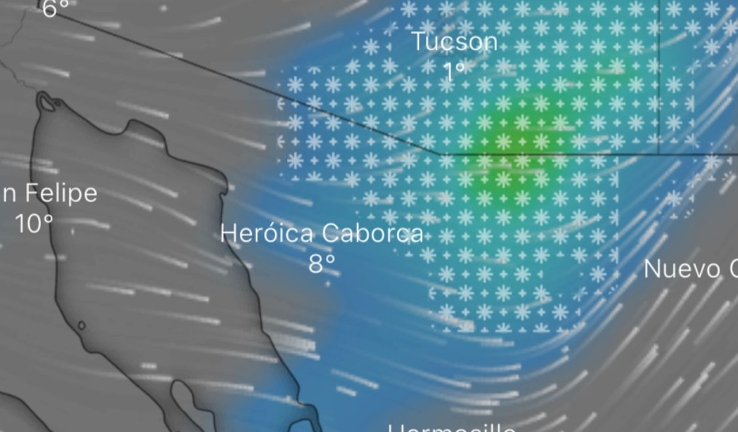 Debido a octava tormenta invernal Suspenden clases en 15 municipios de Sonora