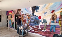 PRESENTA 80%  Avanza mural de Palacio