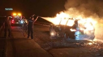 EN SAN CARLOS Se incendia vehículo