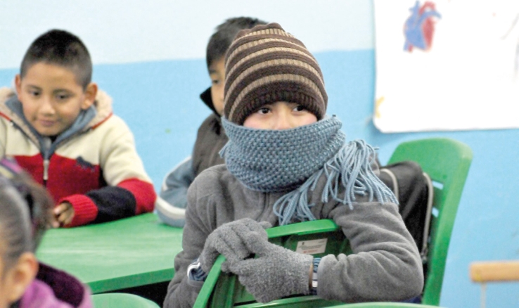 DURANTE LA PRÓXIMA SEMANA. Recorrerán horario en escuelas por frío