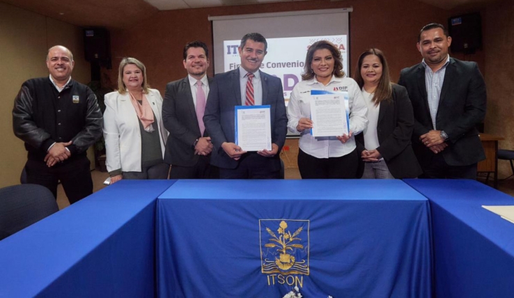En beneficio de estudiantes Firman convenio DIF Sonora e Itson