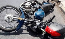 Se lesiona motociclista