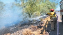 Sofocan incendio forestal en Loma Dorada