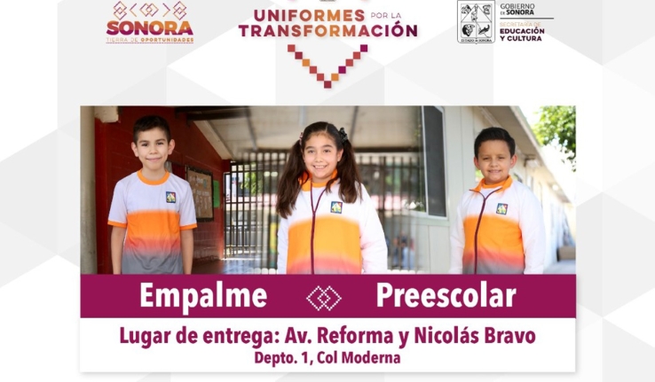 A partir del lunes Entregarán uniformes en Guaymas y Empalme