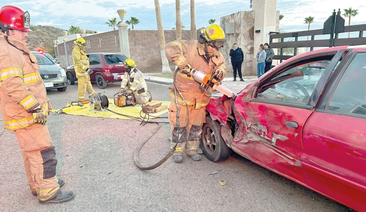 EN FUERTE ENCONTRONAZO  Resulta conductora lesionada