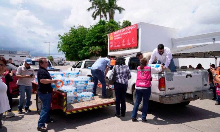 Envía Gobierno de Sonora 30 toneladas de víveres a Guaymas y Empalme
