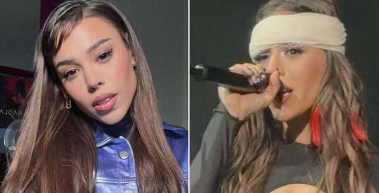 Sufre Danna Paola fuerte golpe en la cara
