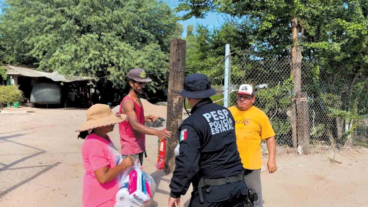Entrega SSP ayuda humanitaria a empalmenses