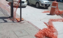 Fracturada, pavimentación de la Serdán