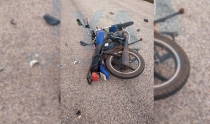 Se lesiona motociclista en aparatoso accidente
