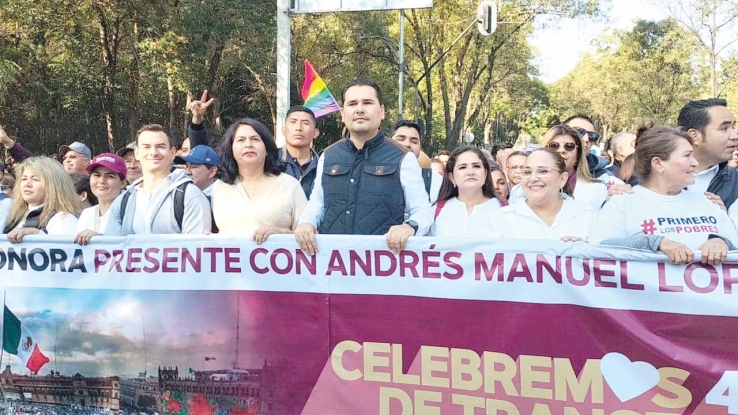 Respaldan guaymenses al presidente Andrés Manuel López Obrador