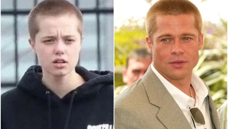 TRAS NUEVO CAMBIO DE LOOK  El asombroso parecido de Shiloh Jolie-Pitt con su papá