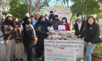 Para beneficiar a familias vulnerables Alumnos del Cobach acopian seis toneladas de frijol