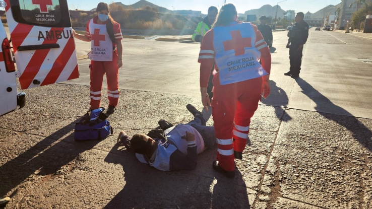 EN ACCIDENTE  Se lesiona motociclista