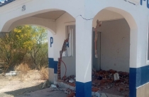 Destrozan caseta de vigilancia, en San Carlos