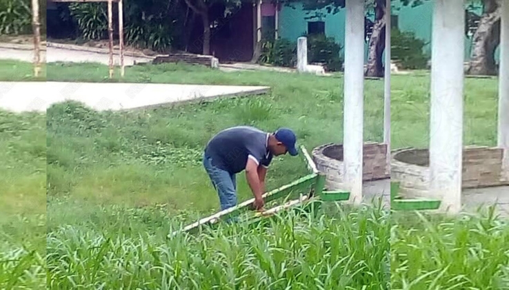 Sorprende mujer a presunto ladrón de chatarra en su casa
