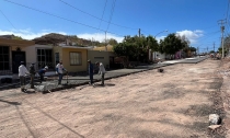 Presenta obra de la calle 10 un 60% de avance