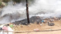 Maleza y basura se quemó en el predio. Se incendia predio en el sector Yucatán