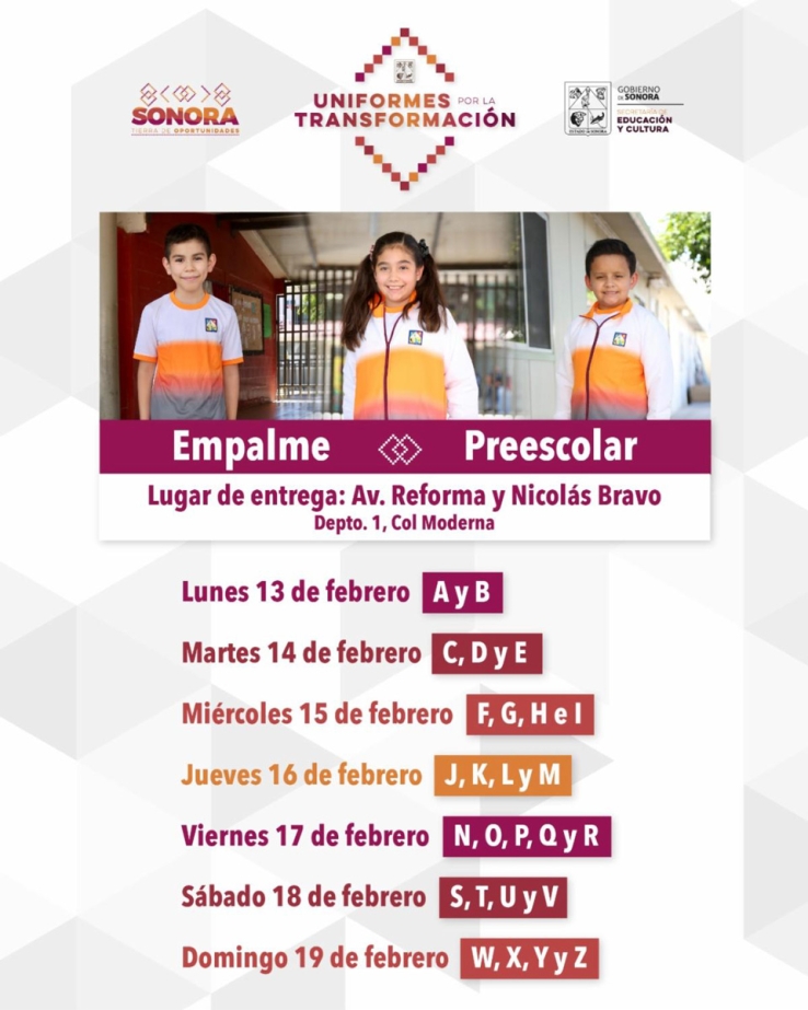 Inicia entrega de uniformes