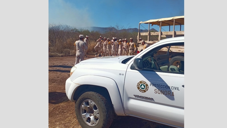 En la zona de Rosario, Quiriego y Cajeme Avanza combate a incendio forestal