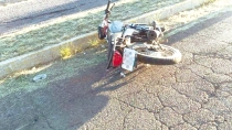Se lesiona pizzero en accidente