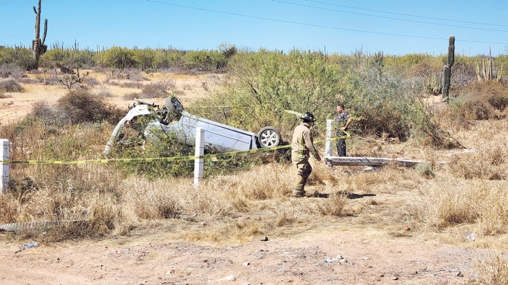 AL SUR DE EMPALME  Fallece conductora de automóvil