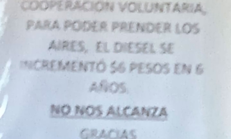 No nos alcanza, dicen transportistas
