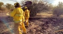 Se registra incendio en predio ubicado en Loma Linda