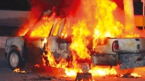 Se incendia vehículo