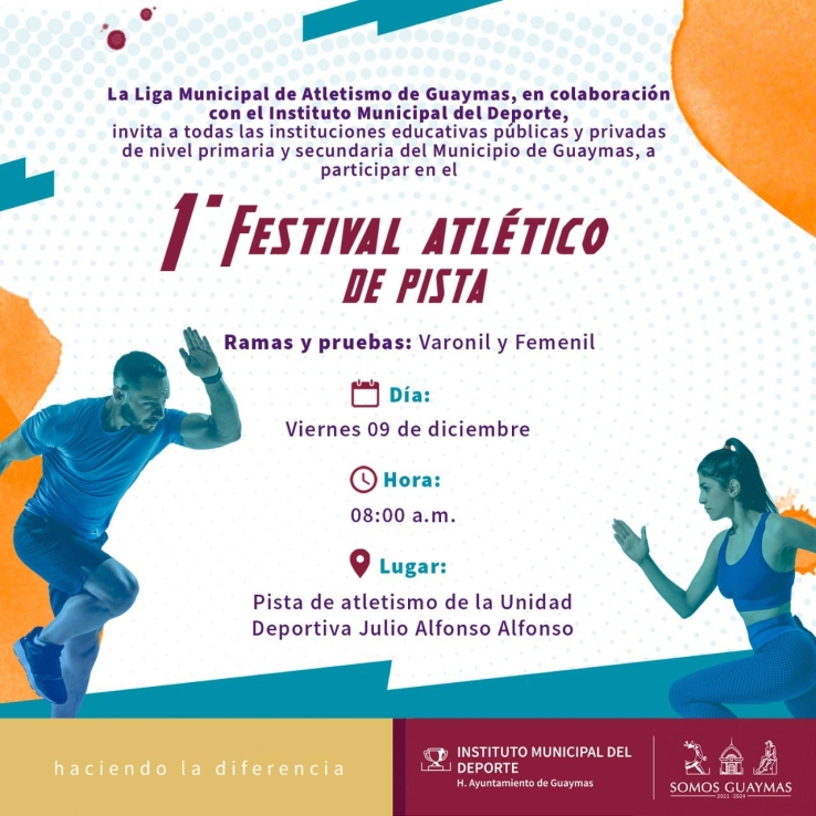 Invitan a participar en el Primer Festival Atlético de Pista