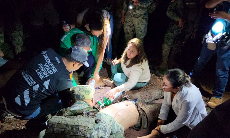 TRAS RESCATE EN ARROYO  Sufren marinos descompensación