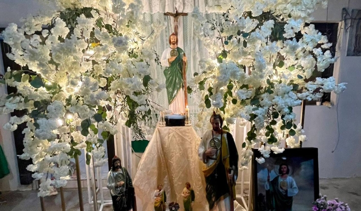 COMO CADA AÑO Empresario decora imagen de San Judas