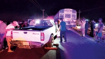 EN APARATOSO CHOQUE  Resulta mujer prensada