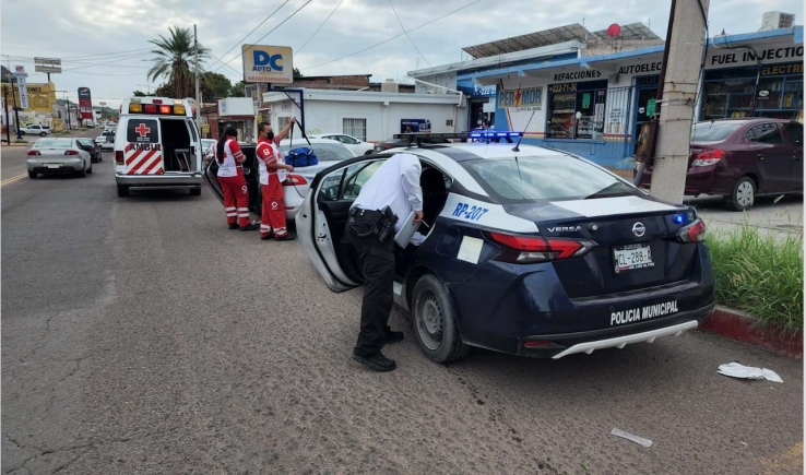 Se registra carambola de autos