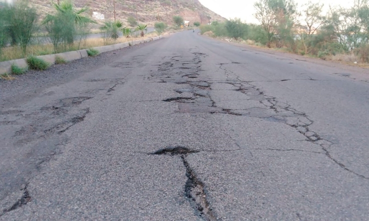 En mal estado carretera