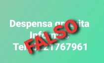 Falso, programa de despensas gratis