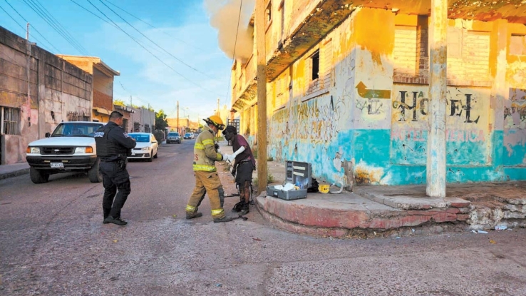 EN INCENDIO Sufre quemaduras indigente