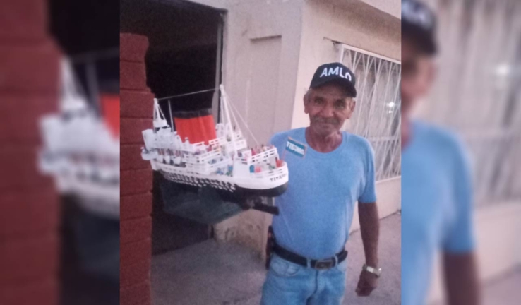 Toda una obra de arte realizó el guaymense. “Tito” hace arte con cartón y plastilina