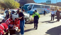 Resultaron dos motociclistas lesionados en choque